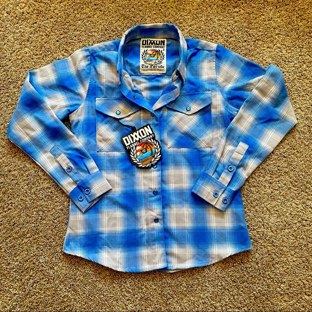 Dixxon “The Pierside” Womens Blue Flannel